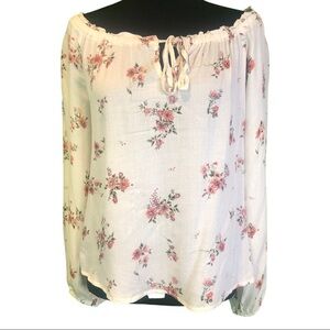 Off Shoulder Floral Peasant Top